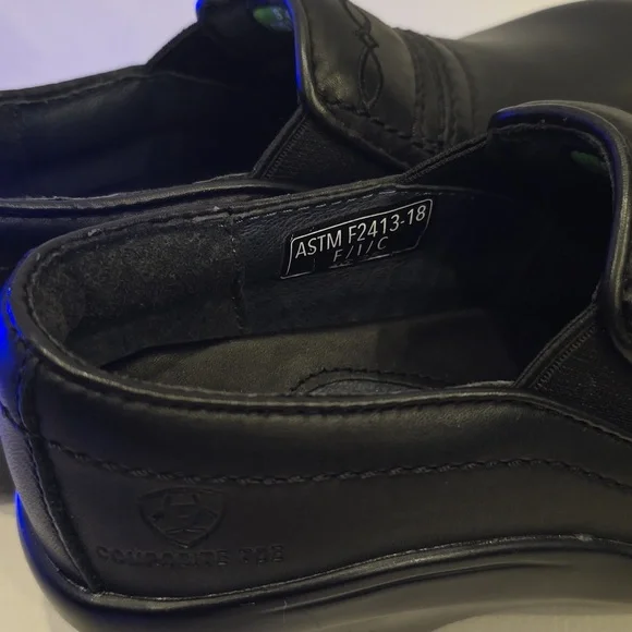 Ariat Workforce black clogs women's leather  static dissipating 5 1/2 new Shoea - Picture 5 of 8